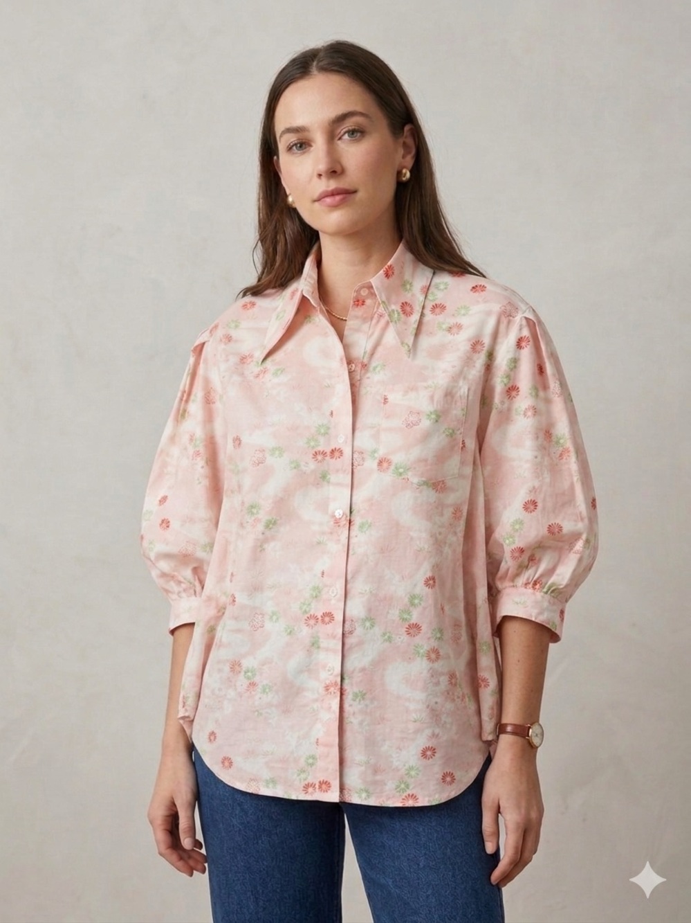 Simone Rocha Floral Tunic Top - Picture 2 of 5